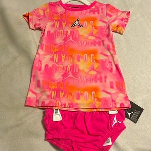 Baby girl pink Jordan dress. Never worn size 24M